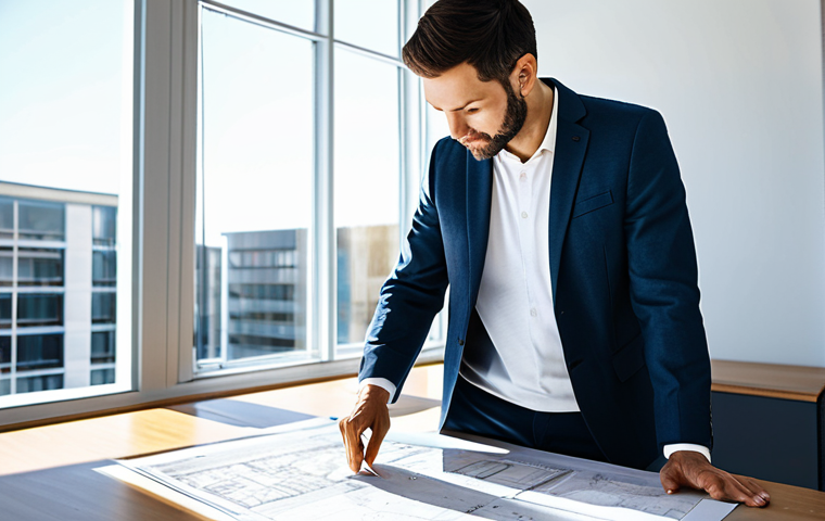 **
"A professional architect, fully clothed in a modest blazer and slacks, reviewing blueprints in a bright, modern office space filled with sunlight. Natural pose, perfect anatomy, correct proportions, well-formed hands, proper finger count. Safe for work, appropriate content, family-friendly, professional photography, high quality."
**