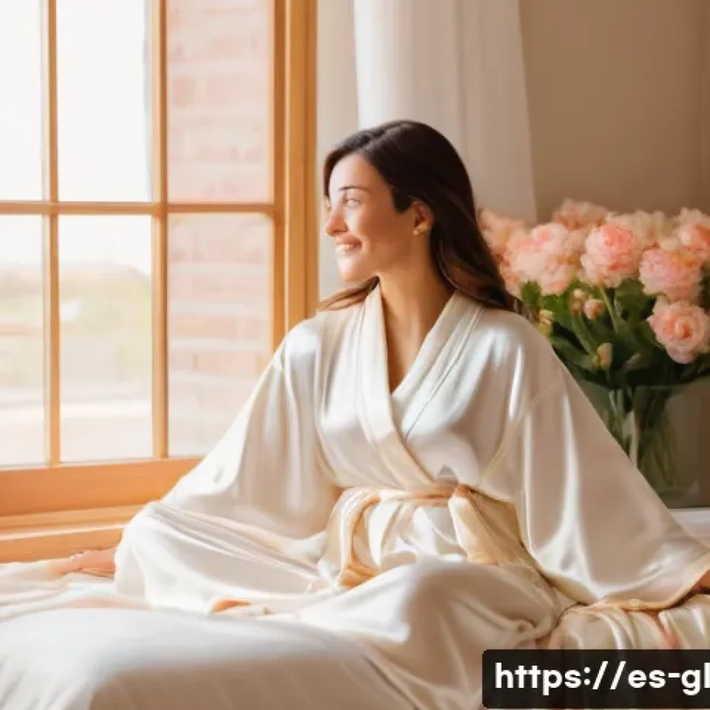 자기 위로의 새로운 패러다임 정립하기 - **Prompt 1: Empowered Serenity and Self-Acceptance**
"A woman in her early 30s, with a warm, gen...