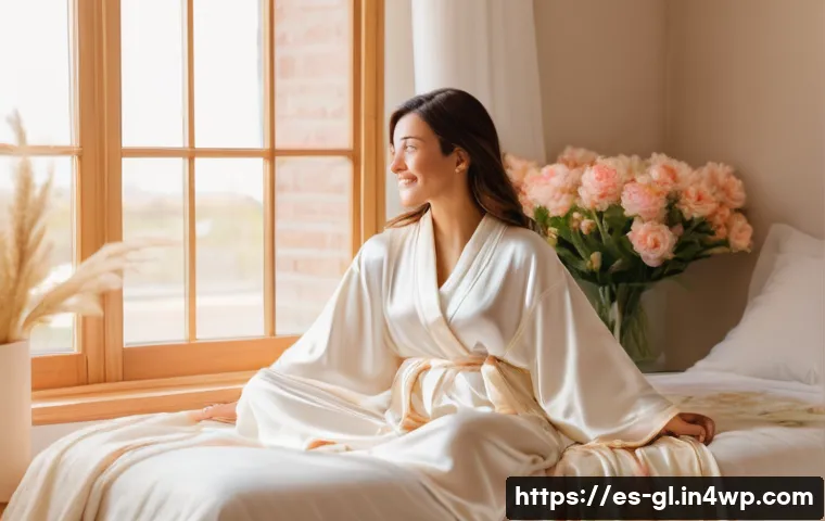 자기 위로의 새로운 패러다임 정립하기 - **Prompt 1: Empowered Serenity and Self-Acceptance**
    "A woman in her early 30s, with a warm, gen...